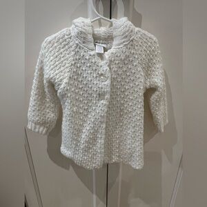 First impressions sparkly 24m White Knit Cardigan